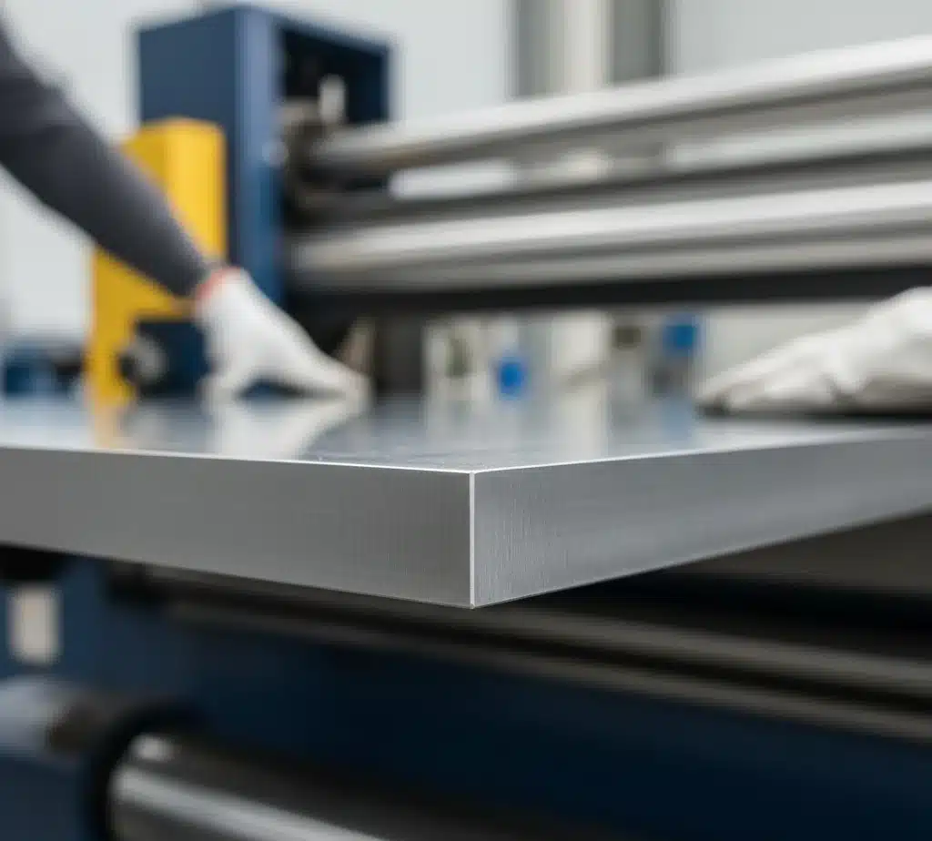 Borde de plancha de acero inoxidable Borde de plancha de acero inoxidable corte limpio sin rebarba.