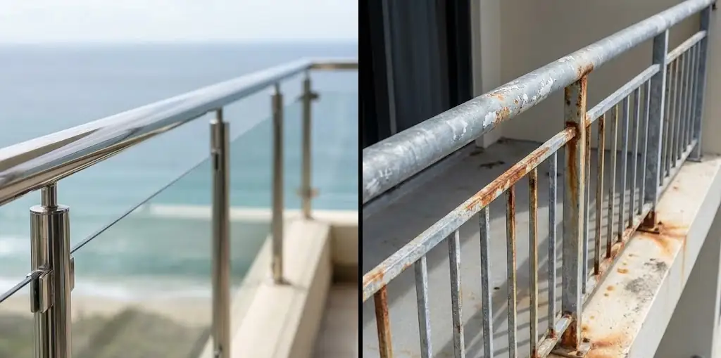 galvanizado versus acero inoxidable durabilidad Comparación corrosión acero galvanizado versus acero inoxidable durabilidad.